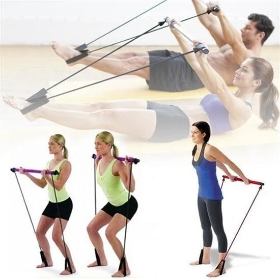 BUFFER® Jimnastik Çubuğu Plates Barı Taşınabilir Spor Ve Egzersiz Aleti ürün görseli 1