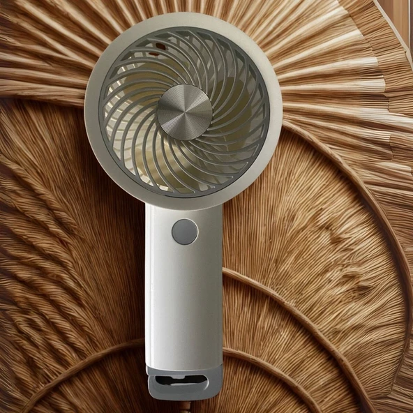 BUFFER®  USB ile Şarj Olabilen 3 Ayarlı Fan Modlu Çanta Tipi El Fanı ürün görseli 1