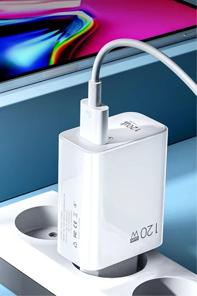 BUFFER® 120W USB Hızlı Type C Uçlu Kablolu Şarj Aleti - Resim 8
