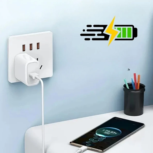 BUFFER® 120W USB Hızlı Type C Uçlu Kablolu Şarj Aleti - Resim 2