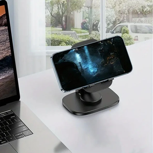 BUFFER® 360 Döner Masaüstü Mobil Telefon Tutucu Standı - Resim 4