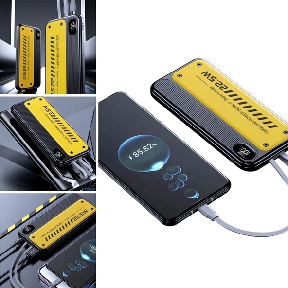 BUFFER® 10000 mAh Hızlı Şarj Özellikli Aynı Anda 4 Cihazı Şarj Edebilen Powerbank ürün görseli 1