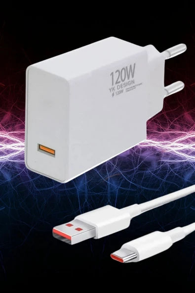 BUFFER® 120W USB Hızlı Type C Uçlu Kablolu Şarj Aleti - Resim 6