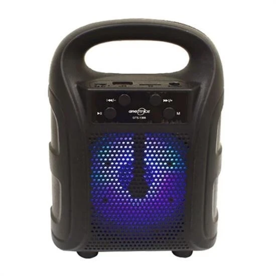 Tutmalı Mini Hoparlör Işıklı Taşınabilir Bluetooth Wireless Radyolu Sd Kart ve USB Girişli Hoparlör ürün görseli 1