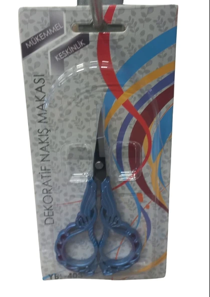 Nakış Makası Dekoratif Mavi YBL-403 Model 16 ürün görseli 1