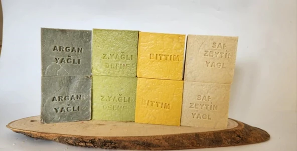 Doğal Üretim Sabunu Karışık (Argan-Defne-Bıttım-Saf Zeytinyağlı) 8'li Set ürün görseli 1