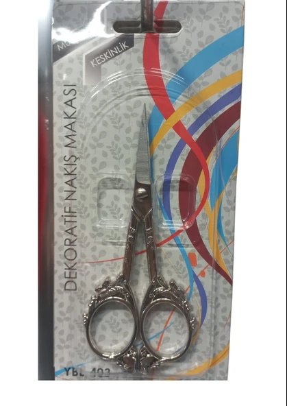Nakış Makası Dekoratif Gümüş YBL-403 Model 12 ürün görseli 1