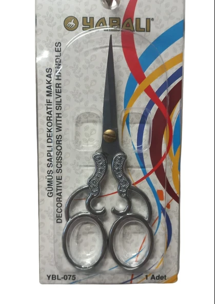 Nakış Makası Gümüş Saplı Dekoratif Makas YBL-075 Model 5 ürün görseli 1