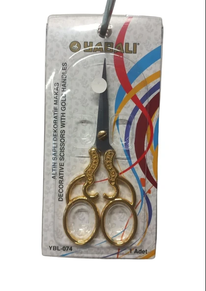 Nakış Makası Altın Saplı Dekoratif Makas YBL-074 Model 2 ürün görseli 1