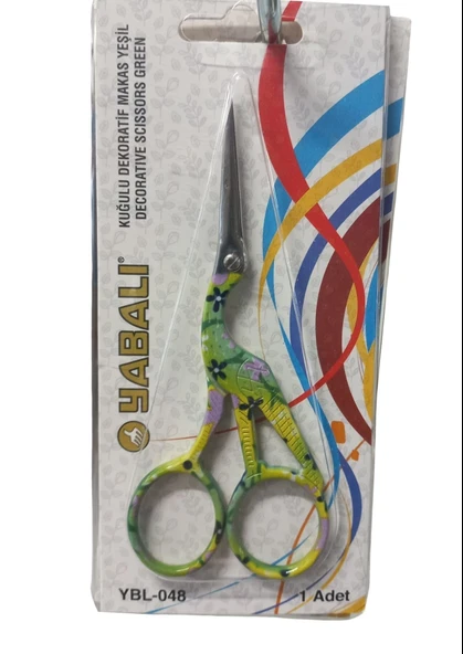 Nakış Makası Kuğulu Dekoratif Makas Yeşil YBL-048 Model 6 ürün görseli 1