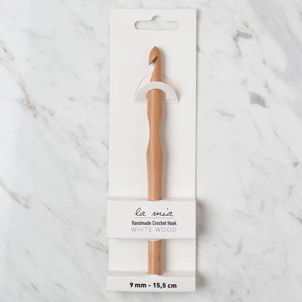 La Mia Whitewood 9 mm 15.5 cm Ahşap Yün Tığ ürün görseli 1