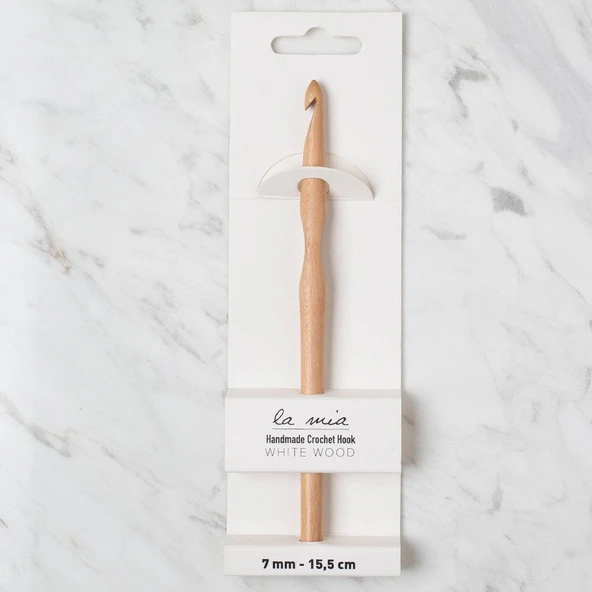 La Mia Whitewood 7 mm 15.5 cm Ahşap Yün Tığ ürün görseli 1