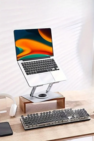 BUFFER® 360 Derece Dönebilen Hava Aldıran Laptop Standı - Resim 6