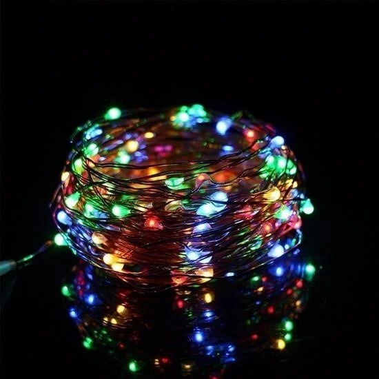 BUFFER® Pilli Renkli Peri Led Işık Dekoratif Aydınlatma 5 Metre RGB Led ürün görseli 1