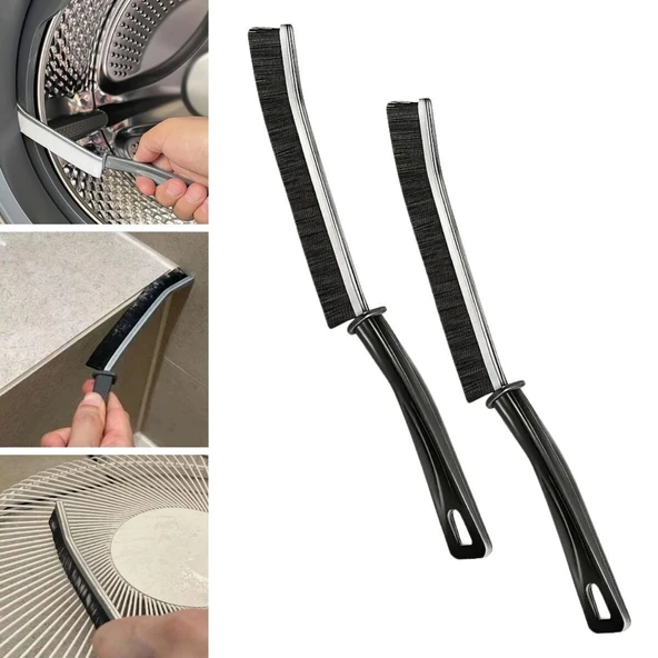 BUFFER® 2li Çok Amaçlı Multi Ince Temizlik Fırçası Derz Arası Banyo Mutfak Lavabo Detay Temizleme Fırçası ürün görseli 1
