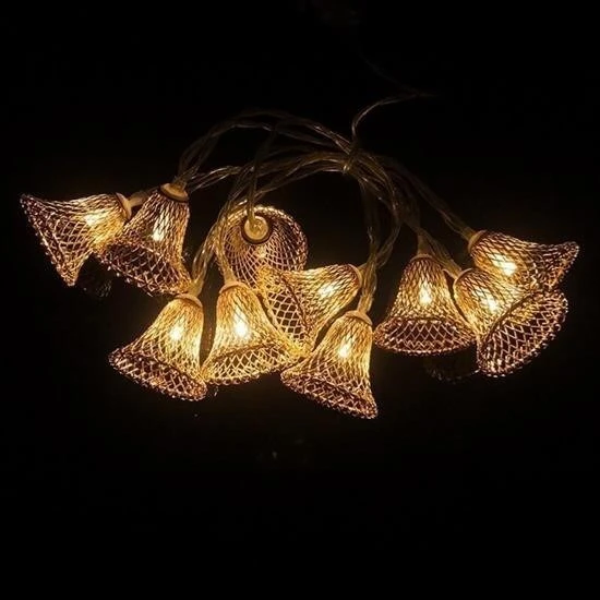 BUFFER® Parti ve Özel Gün Dekorasyonu Çan Şeklinde Metal Şerit Led Işık ürün görseli 1