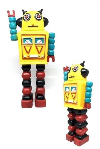 BUFFER® Decotown Nostaljik Sevimli Uzaylı Robot Şeklinde Figür Biblo - Resim 3