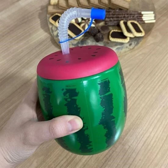 BUFFER® Karpuz Model Kendiliğinden Pipetli 900 ml Suluk, Matara ürün görseli 1