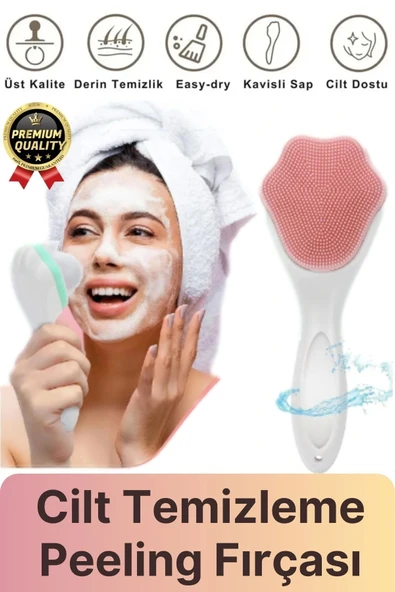 Özel Üretim Asılabilir Ergonomik Yumuşak Hassas Dokunuşlu Makyaj Cilt Temizleme Peeling Fırçası ürün görseli 1
