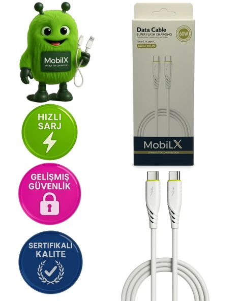 60W Type-C to Type-C Hızlı Şarj Kablosu – Örgülü Yapı | Model: MU-09 ürün görseli 1