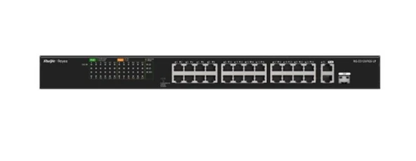Ruijie-Reyee RG-ES126FGS-LP 24 Port Poe+ 10-100 Mbps + 2 Port 10-100-1000 Mbps Uplink + 1 Port SFP ürün görseli 1