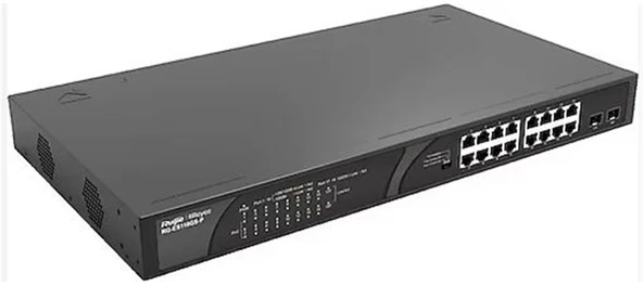 Ruijie-Reyee RG-ES118GS-P-L 18 Portlu Gigabit 16 Port POE+ 10-100-1000 Mbps 2 Port SFP 247W ürün görseli 1
