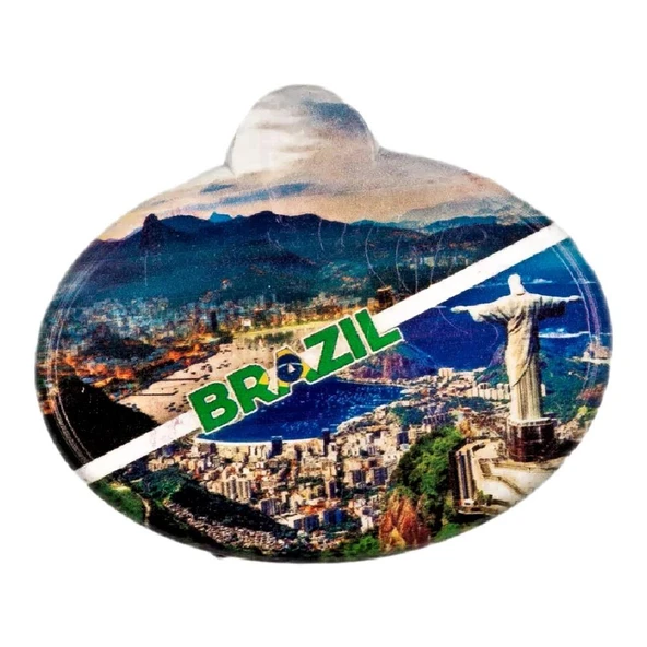 Brezilya Rio de Janeiro Temalı Oval Magnet ürün görseli 1