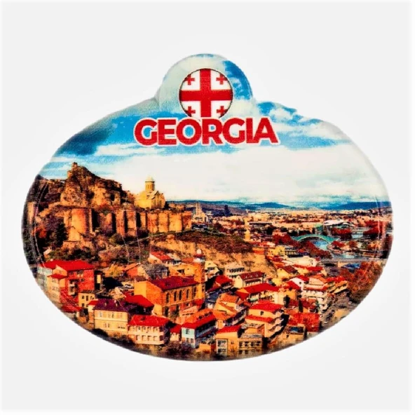Gürcistan Tiflis Oval Magnet ürün görseli 1