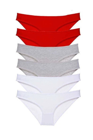 6 adet Süper Eko Set Likralı Kadın Slip Külot 548 ürün görseli 1