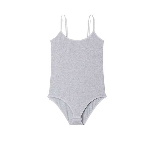 İp Askılı Kadın Çıtçıtlı Body Gri ürün görseli 1