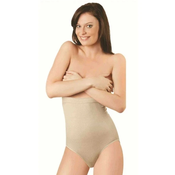 Elite Life Dikişsiz Şekillendirici Silikonlu Kadın Ten Slip Korse 890 ürün görseli 1