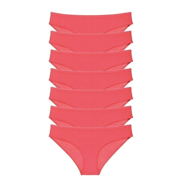 7 adet Süper Eko Set Likralı Kadın Slip Külot Fuşya ürün görseli 1
