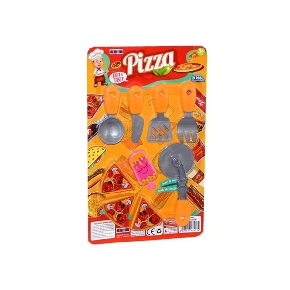 Küçük Pizza Oyuncak Seti 40x25 cm 9 parça ürün görseli 1