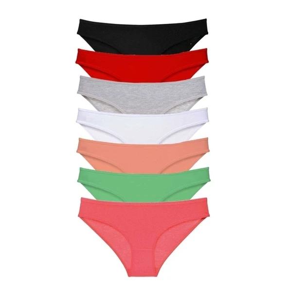 7 adet Süper Eko Set Likralı Kadın Slip Külot Set 6 ürün görseli 1
