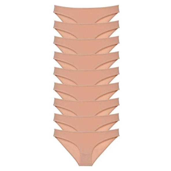 9 adet Süper Eko Set Likralı Kadın Slip Külot Ten ürün görseli 1