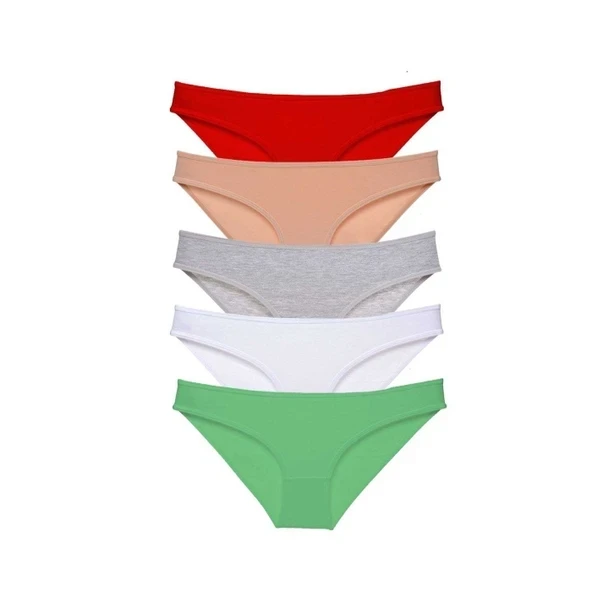 5 adet Süper Eko Set Likralı Kadın Slip Külot 524 ürün görseli 1