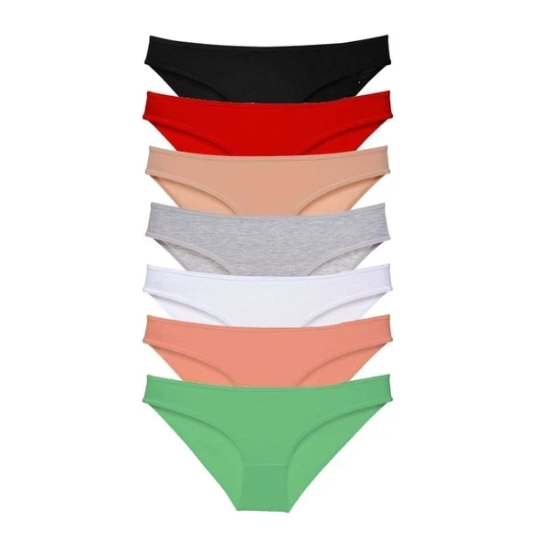 7 adet Süper Eko Set Likralı Kadın Slip Külot Set 1 ürün görseli 1