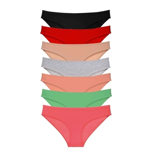 7 adet Süper Eko Set Likralı Kadın Slip Külot Set 4 ürün görseli 1
