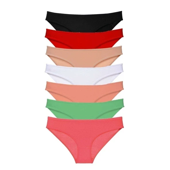 7 Adet Süper Eko Set Likralı Kadın Slip Külot Set 5 ürün görseli 1