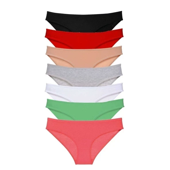 7 adet Süper Eko Set Likralı Kadın Slip Külot Set 3 ürün görseli 1