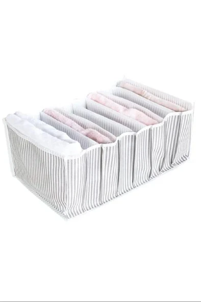 Çizgili Akordiyon Organizer L Boy 24x37x18 Cm Royaleks-EV354 ürün görseli 1