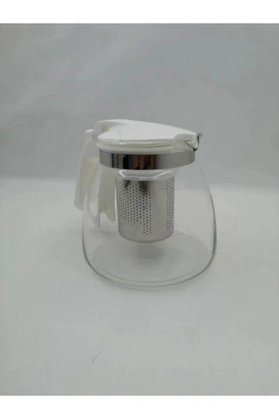 Çelik Süzgeçli Cam Demlik 900 Ml. Royaleks-8882 ürün görseli 1