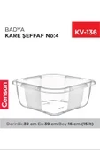 Kare Şeffaf Badya 1 Adet 4 No Royaleks-E167 - Resim 2