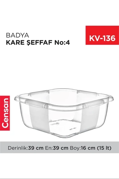 Kare Şeffaf Badya 1 Adet 4 No Royaleks-E167 ürün görseli 1