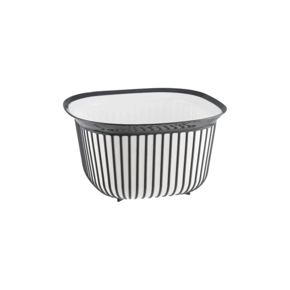 Linea Kare Çizgi Desenli Kase 4 Lt Royaleks-BNM-3712 ürün görseli 1