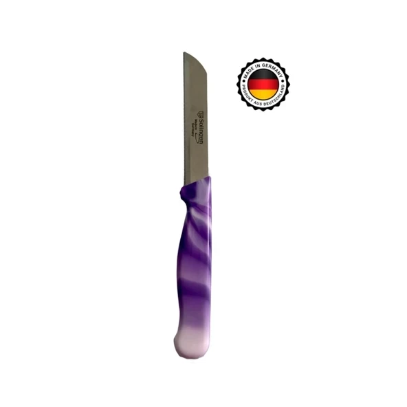 Meyve Bıçağı Doğrama Bıçağı ve Düz soyacak Ebruli Mor Bıçak 1 Adet Royaleks-SLG10 ürün görseli 1