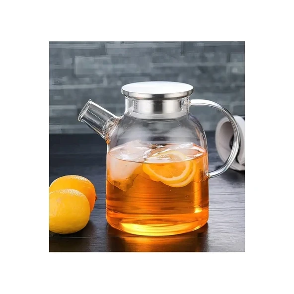 Çelik Kapaklı Borosilikat Cam Demlik 1500ML Royaleks-CM-2003 ürün görseli 1