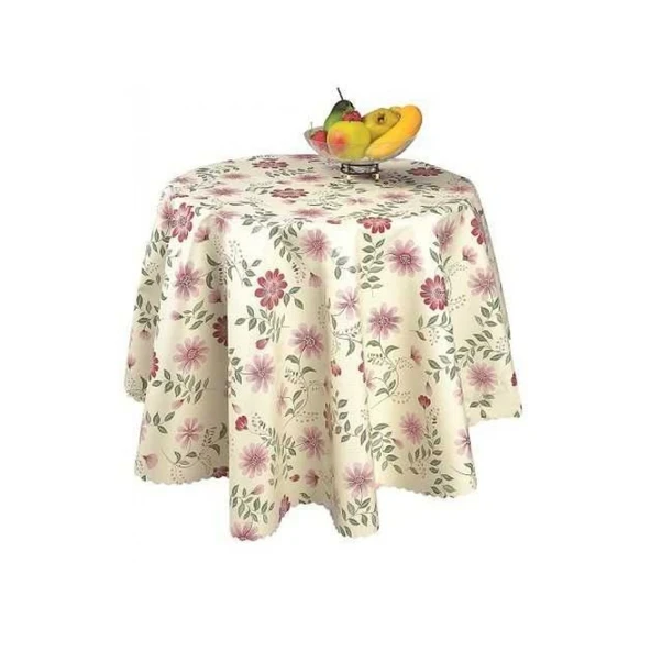 Sermat Hazır Masa Örtüsü 140x140 Cm Yuvarlak Royaleks-MH69 ürün görseli 1