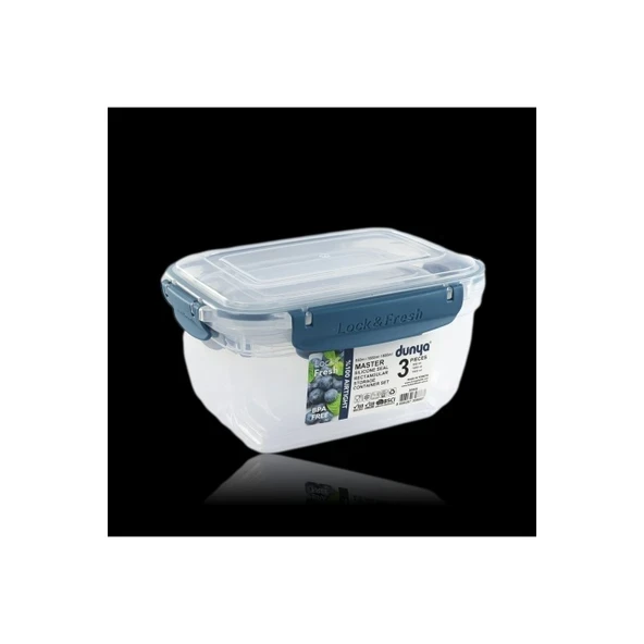 3 Lü Saklama Kabı Seti 550 - 1000 - 1800 Ml Model 30866 ürün görseli 1