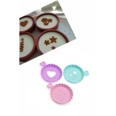 Tatlı ve Kahve Süsleme Şablonu 3 lü 10 cm - Resim 2